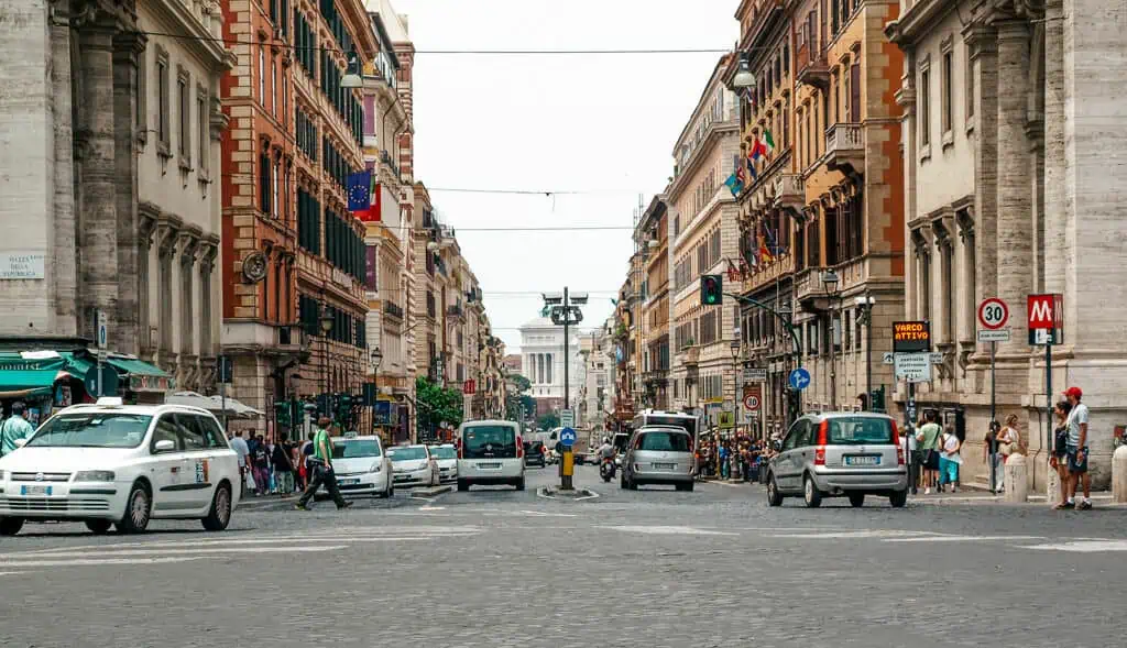 City street, Rome, Italy