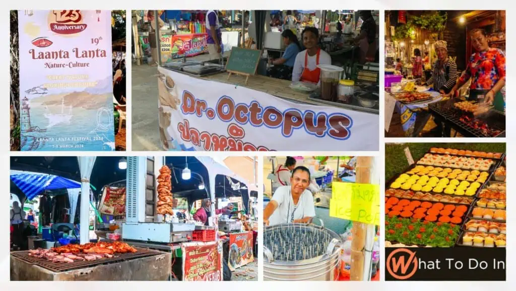 Photos of some of the food stalls at the 2024 Laanta Lanta Festival