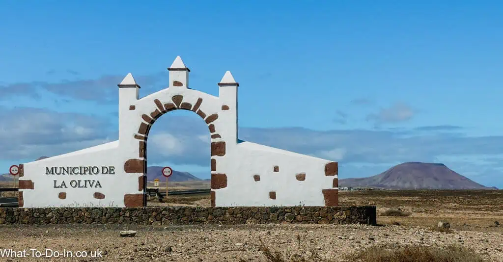 Cartel del municipio de La Oliva, Fuerteventura