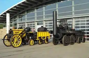 Timothy Hackworth's Locomotion train at the National Railway Museum