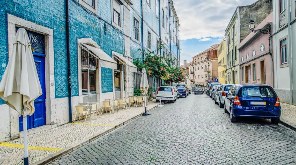 Narrow town street, Portugal