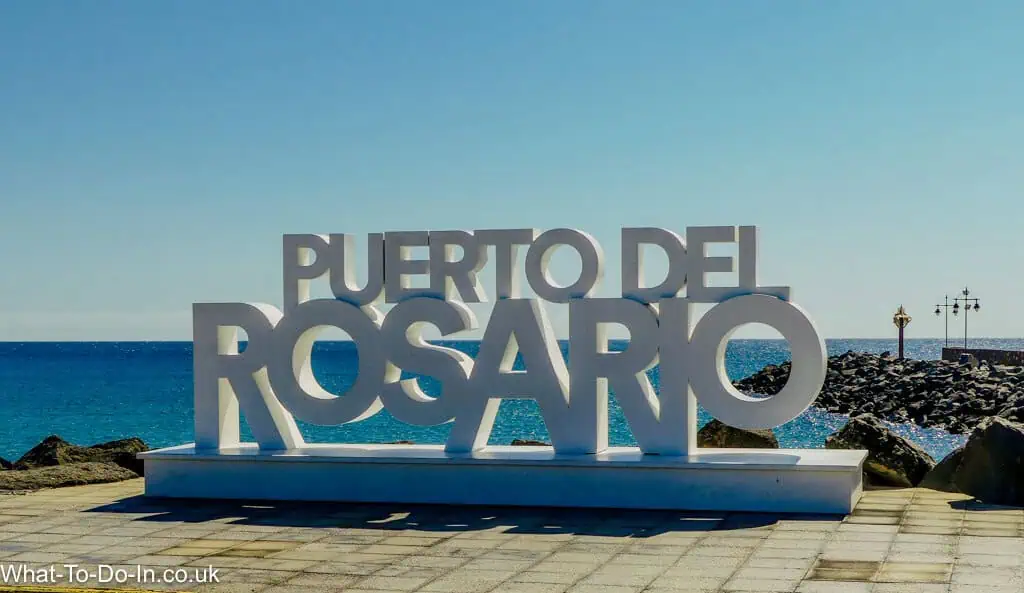 Puerto del Rosario sign