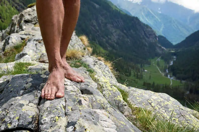 build endurance for barefoot hiking