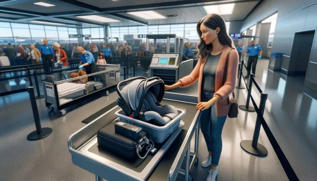 taking a carseat through airport security