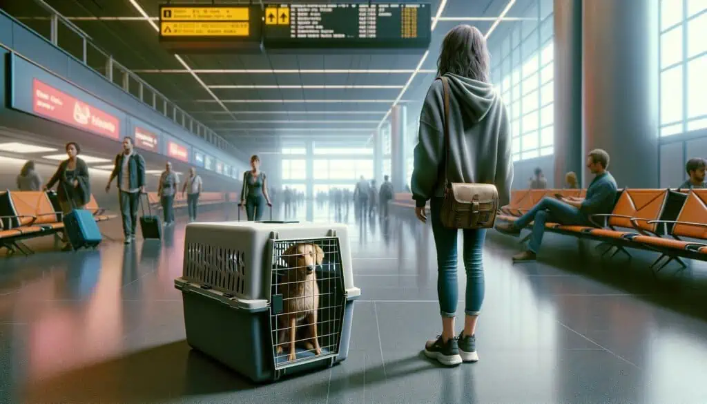 taking a dog through airport security