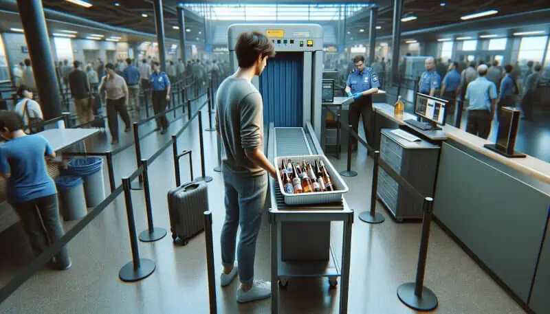 taking beer through airport security