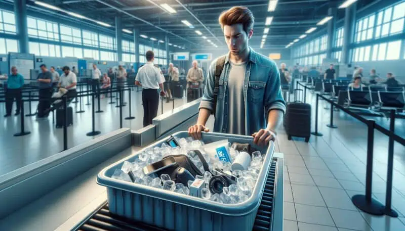 taking dry ice through airport security