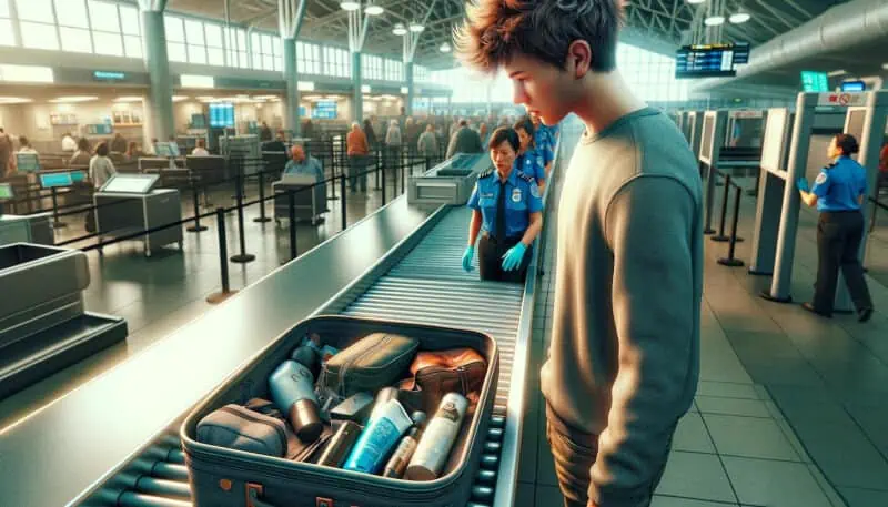 taking hair mousse through airport security