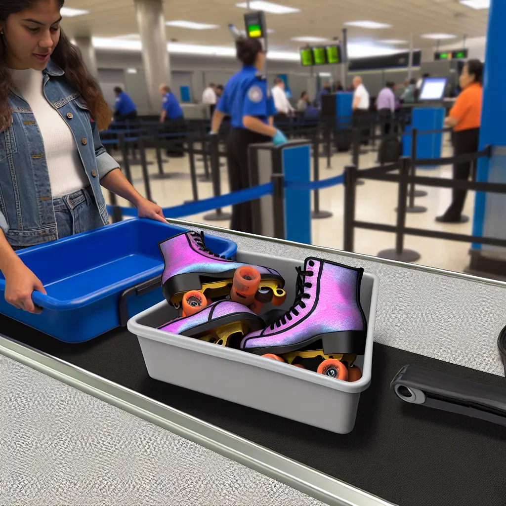 taking roller skates through airport security