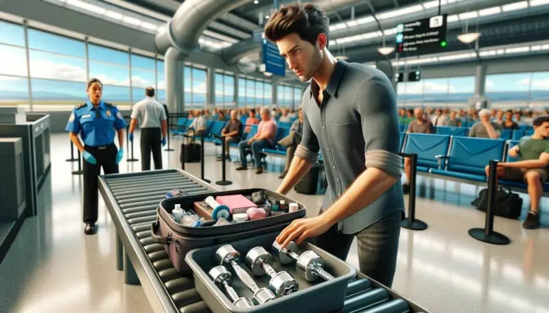 taking weights through airport security