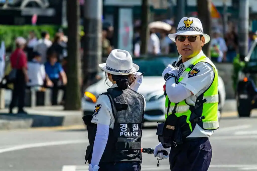 traffic police in Korea
